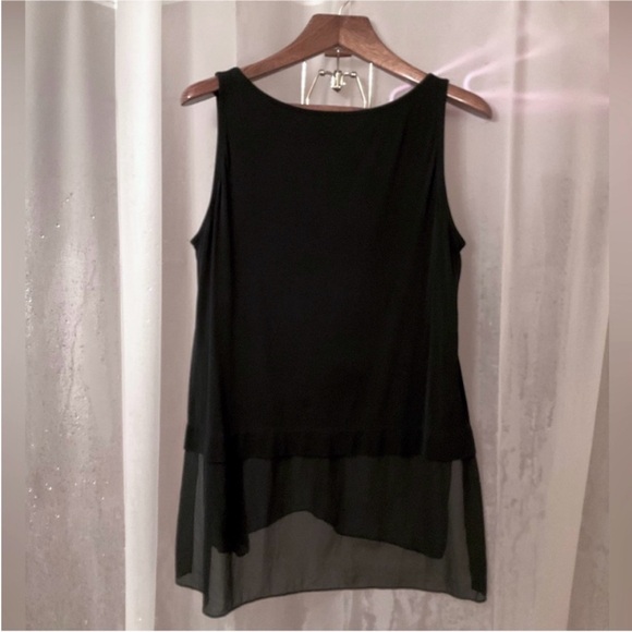Eileen Fisher Batrau Neck Boxy Shell - Picture 2 of 5